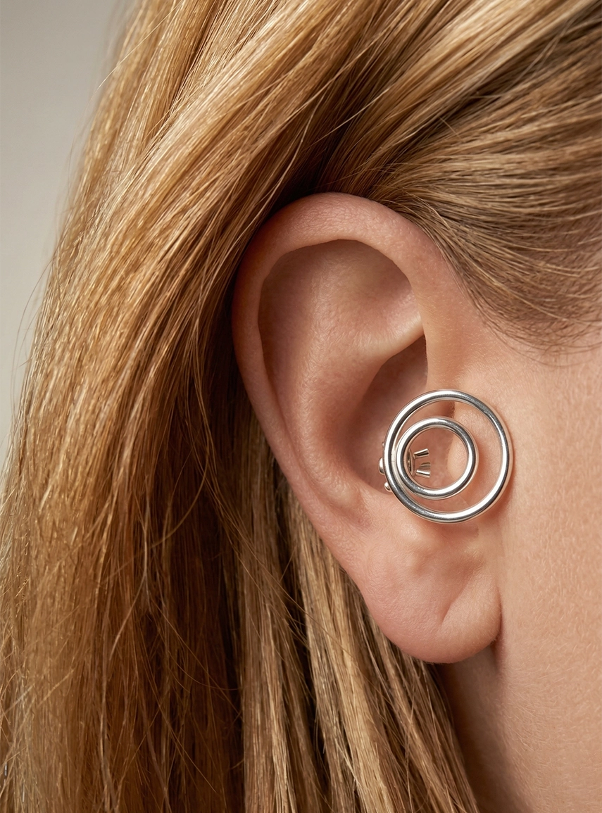 pearcing circulo plata